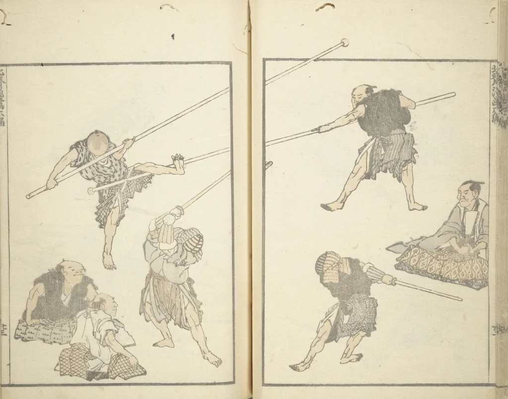 An illustration from Transmitting the Spirit, Revealing the Form of Things, Volume 1 to 15 of Hokusai Sketchbooks (Denshin kaishu: Hokusai manga, shohen - jugohen), 1848, leaf 24
