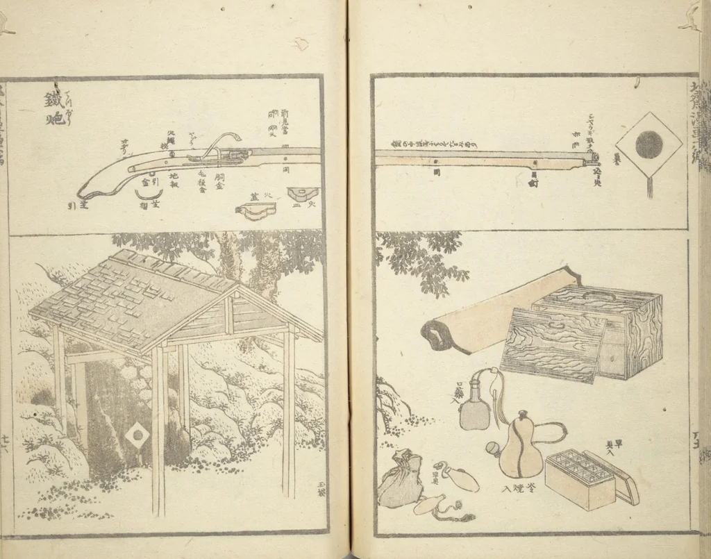 An illustration from Transmitting the Spirit, Revealing the Form of Things, Volume 1 to 15 of Hokusai Sketchbooks (Denshin kaishu: Hokusai manga, shohen - jugohen), 1848, leaf 27