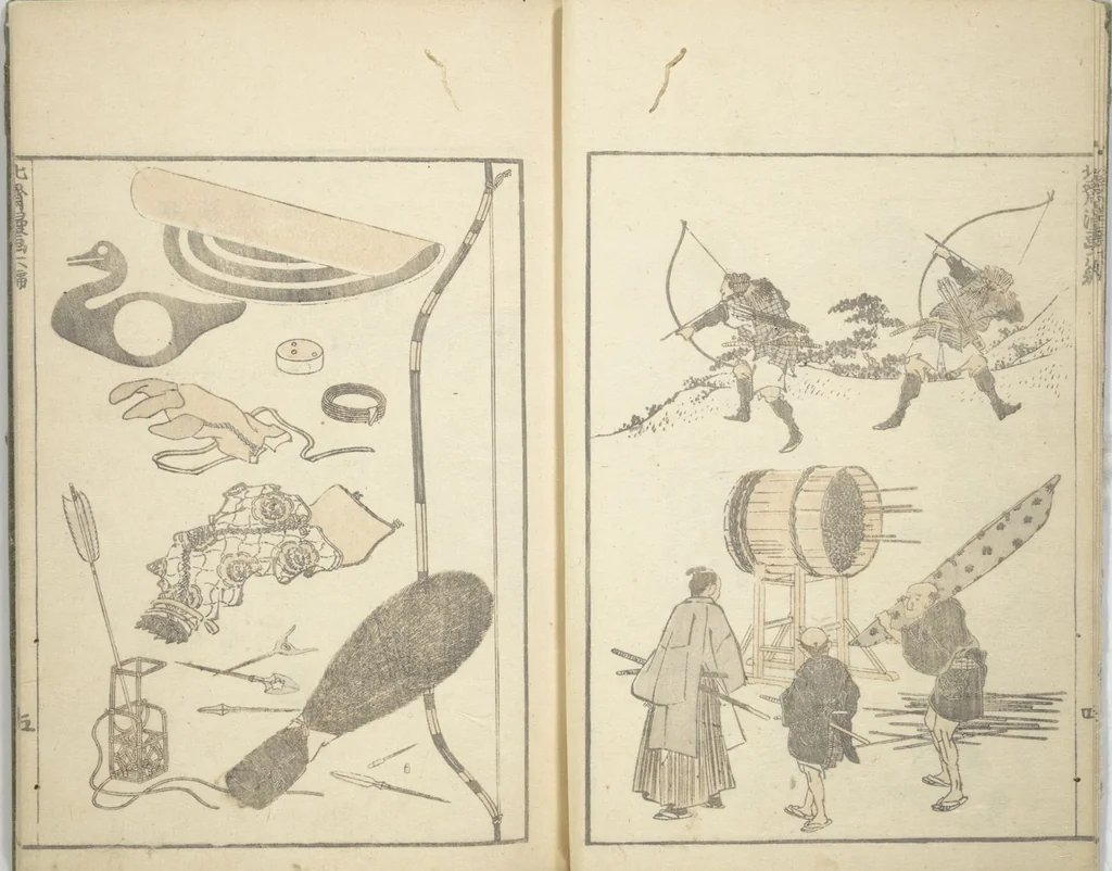 An illustration from Transmitting the Spirit, Revealing the Form of Things, Volume 1 to 15 of Hokusai Sketchbooks (Denshin kaishu: Hokusai manga, shohen - jugohen), 1848, leaf 6