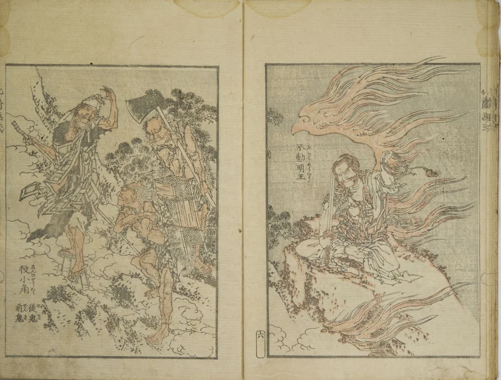 An illustration from Picture Album Transmitting the Spirit: The Hokusai Drawing Style (Denshin gafu Hokusai gashiki), 1819, leaf 10