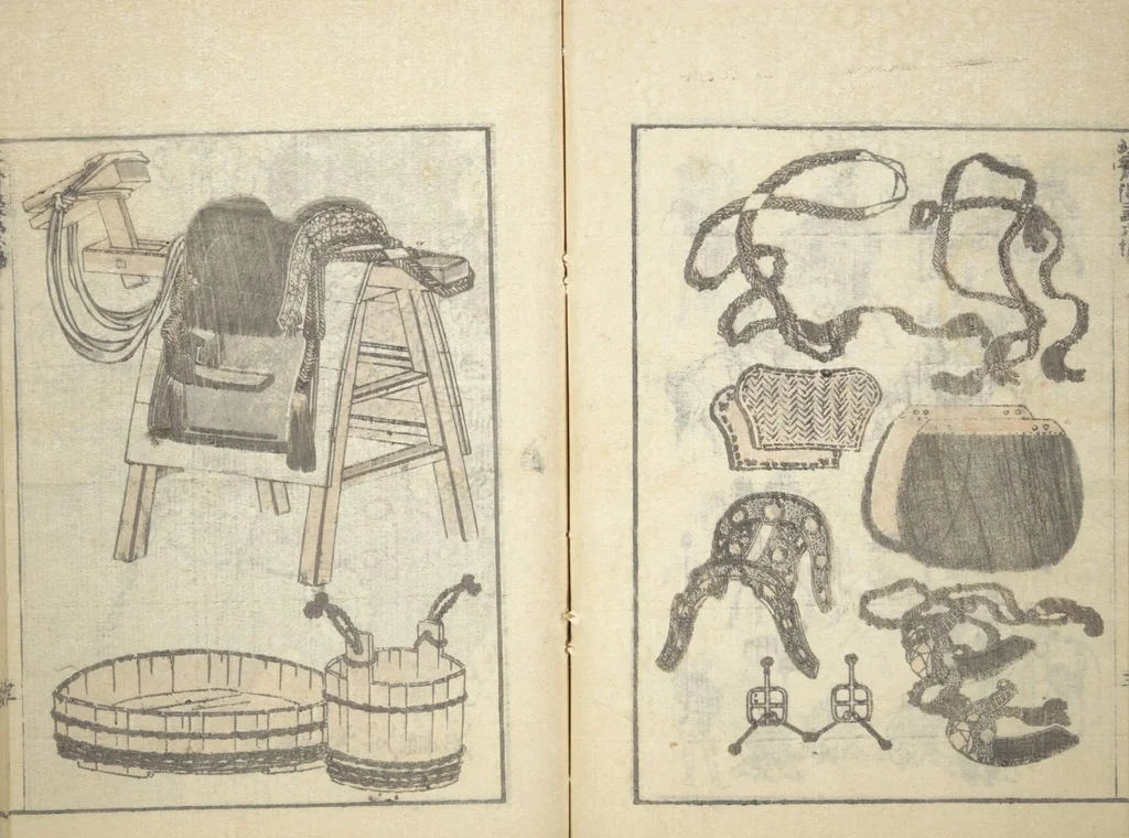 An illustration from Transmitting the Spirit, Revealing the Form of Things, Volume 1 to 15 of Hokusai Sketchbooks (Denshin kaishu: Hokusai manga, shohen - jugohen), 1848, leaf 14