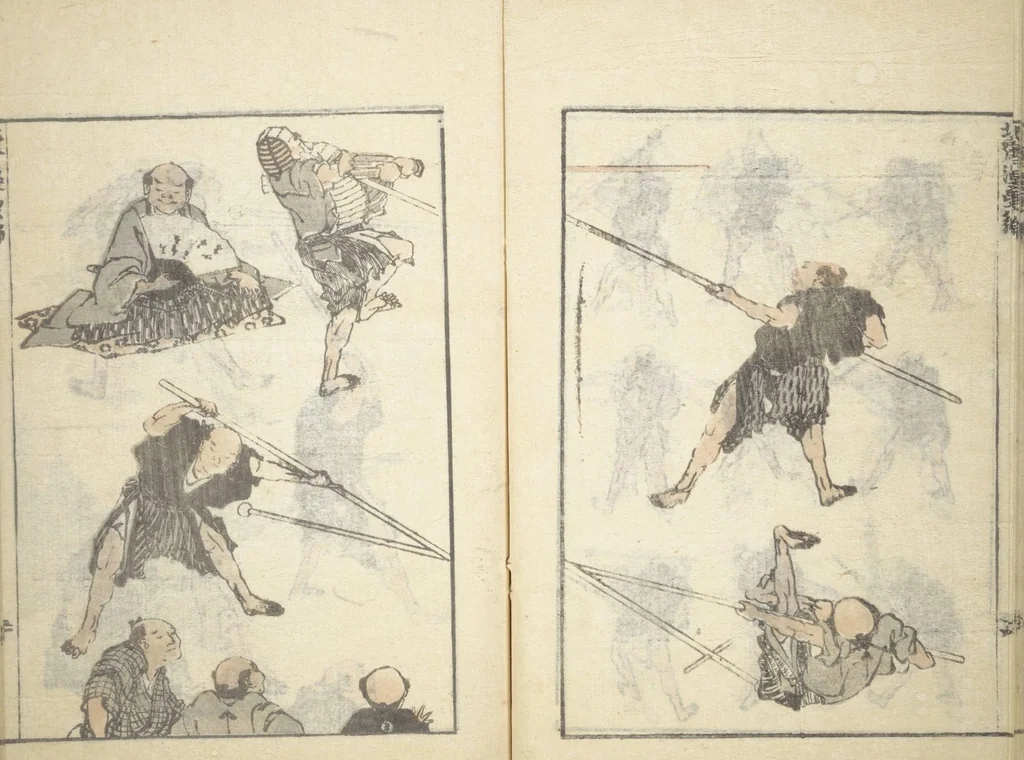 An illustration from Transmitting the Spirit, Revealing the Form of Things, Volume 1 to 15 of Hokusai Sketchbooks (Denshin kaishu: Hokusai manga, shohen - jugohen), 1848, leaf 21
