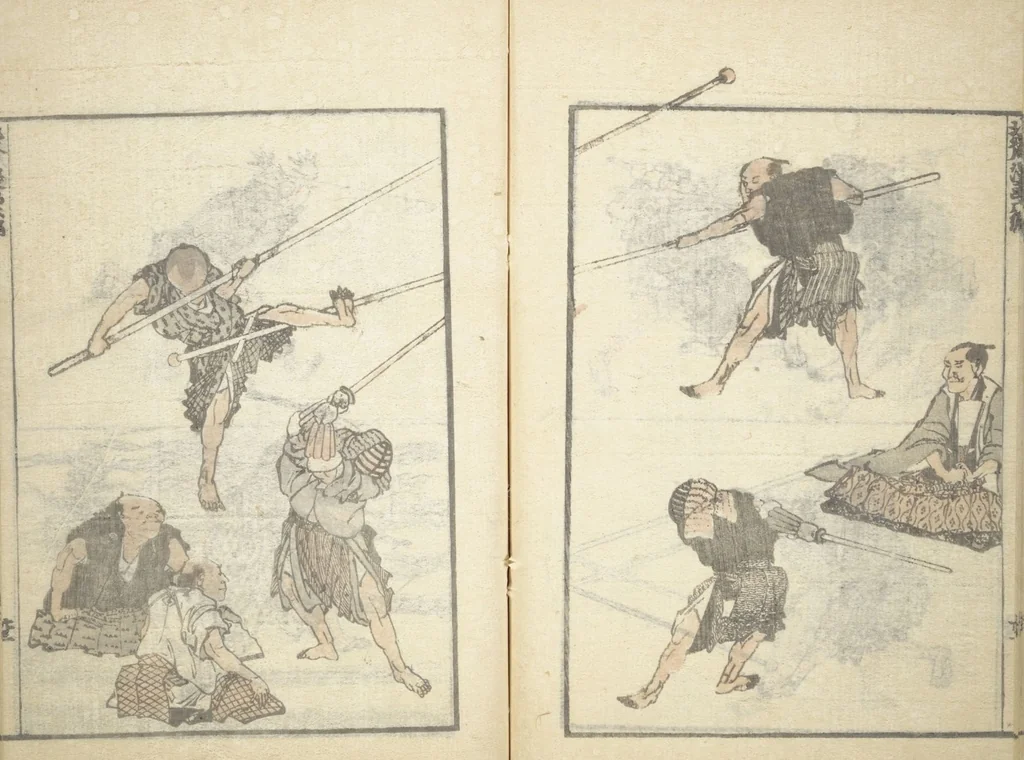 An illustration from Transmitting the Spirit, Revealing the Form of Things, Volume 1 to 15 of Hokusai Sketchbooks (Denshin kaishu: Hokusai manga, shohen - jugohen), 1848, leaf 24