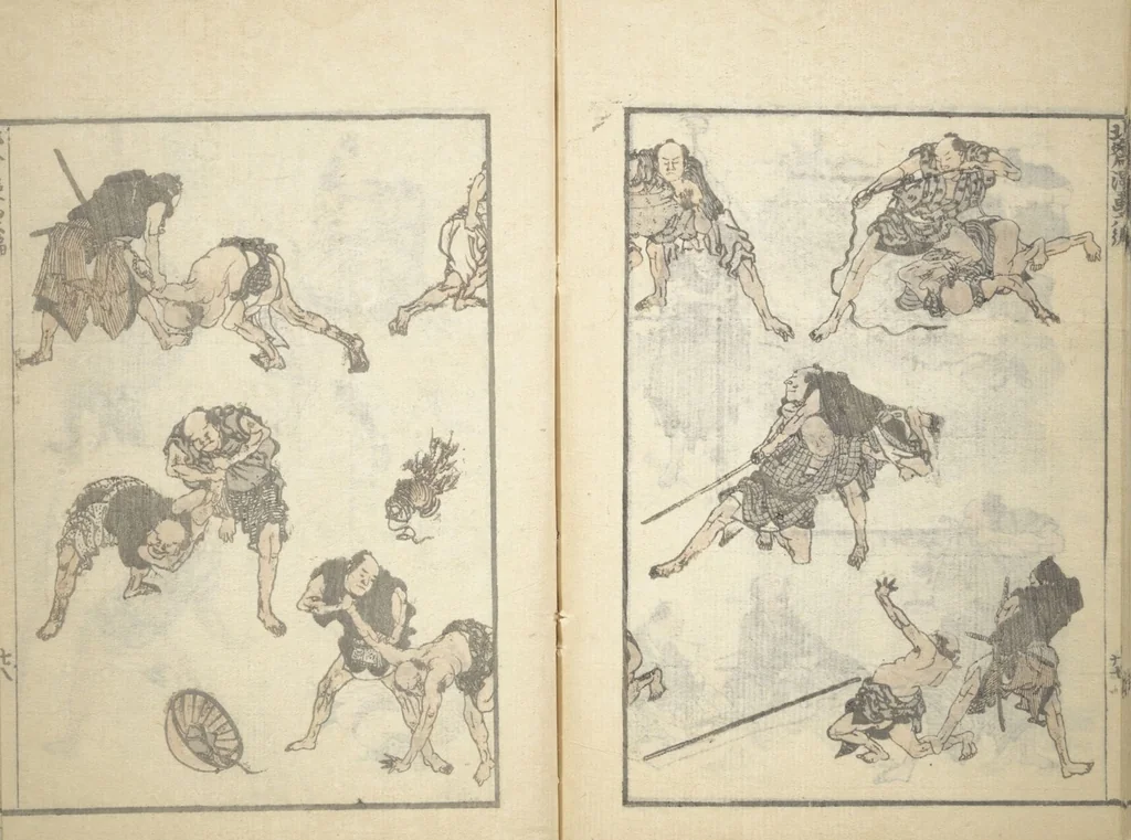An illustration from Transmitting the Spirit, Revealing the Form of Things, Volume 1 to 15 of Hokusai Sketchbooks (Denshin kaishu: Hokusai manga, shohen - jugohen), 1848, leaf 29