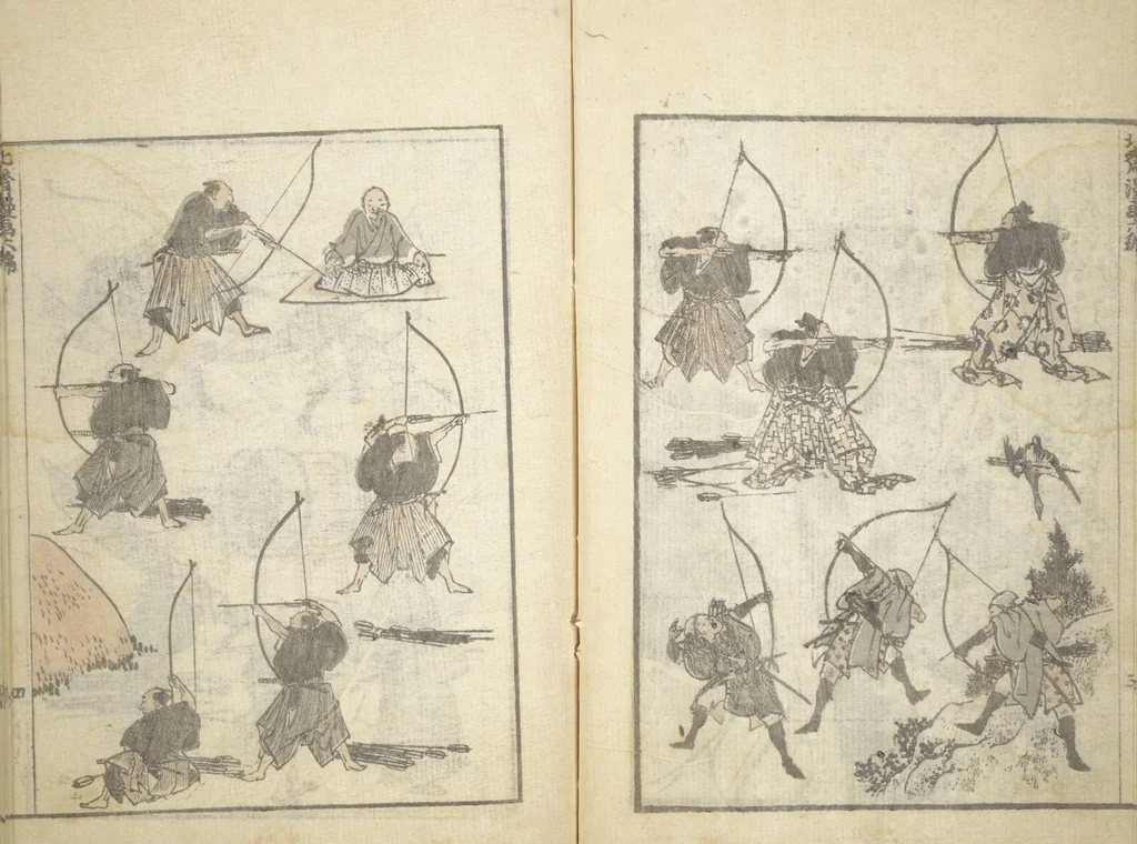 An illustration from Transmitting the Spirit, Revealing the Form of Things, Volume 1 to 15 of Hokusai Sketchbooks (Denshin kaishu: Hokusai manga, shohen - jugohen), 1848, leaf 5