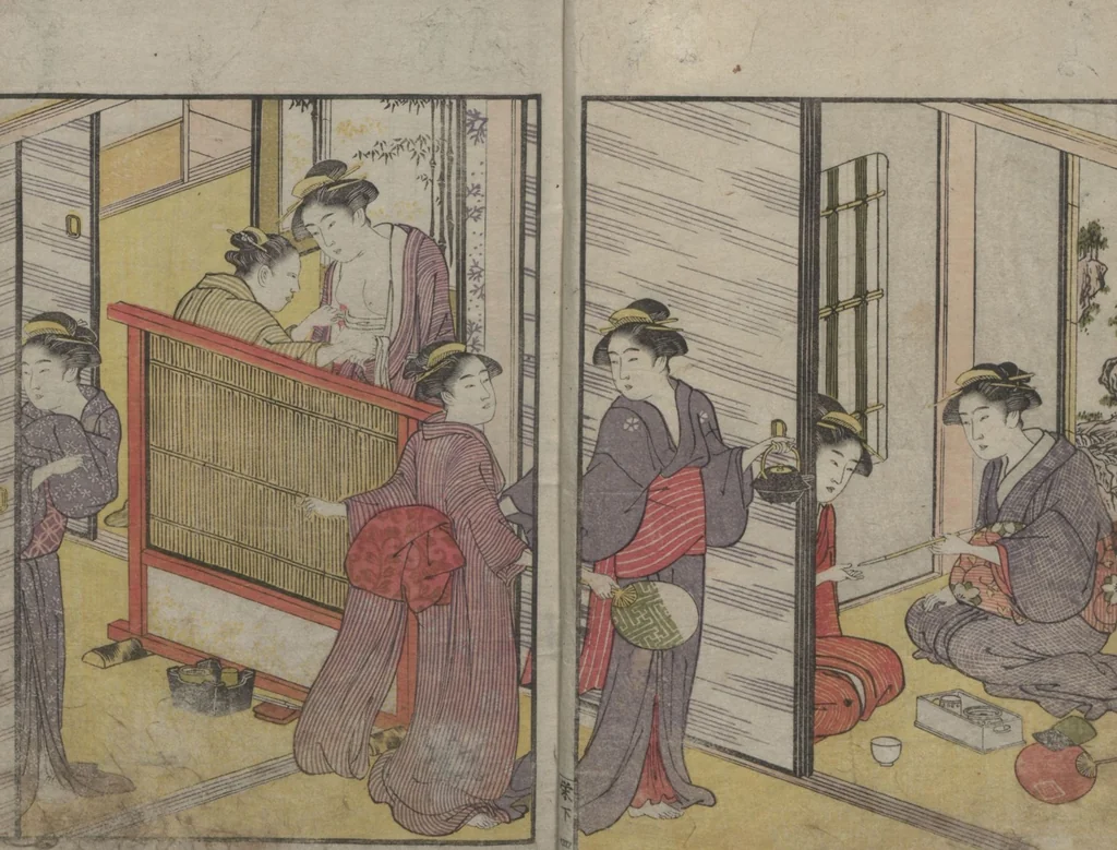 An illustration from Prosperity of the Family (Ehon sakae gusa) : [volume 2], 1790, leaf 6