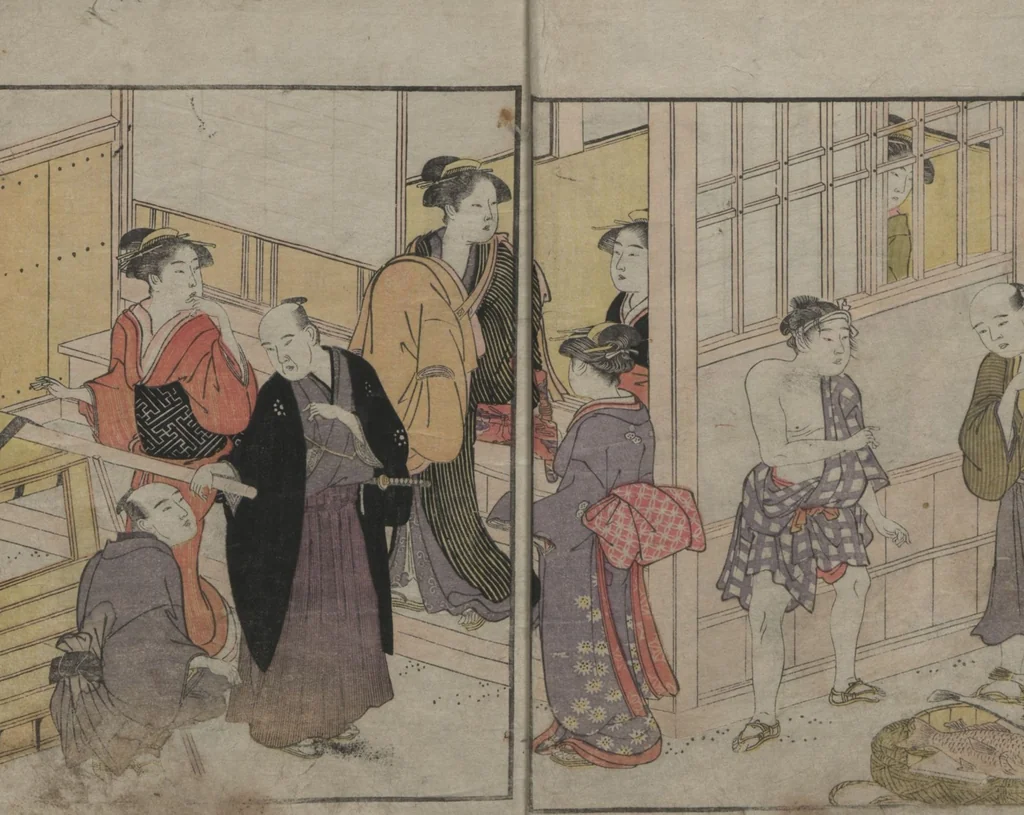 An illustration from Prosperity of the Family (Ehon sakae gusa) : [volume 2], 1790, leaf 7