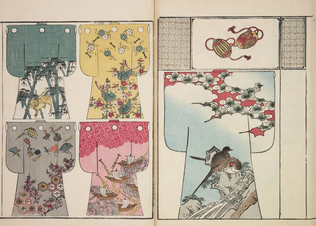 An illustration from Moyō hinagata miyako no nishiki / [henshū Yamanaka Kichirobē] : [volume 3], 1886, leaf 28