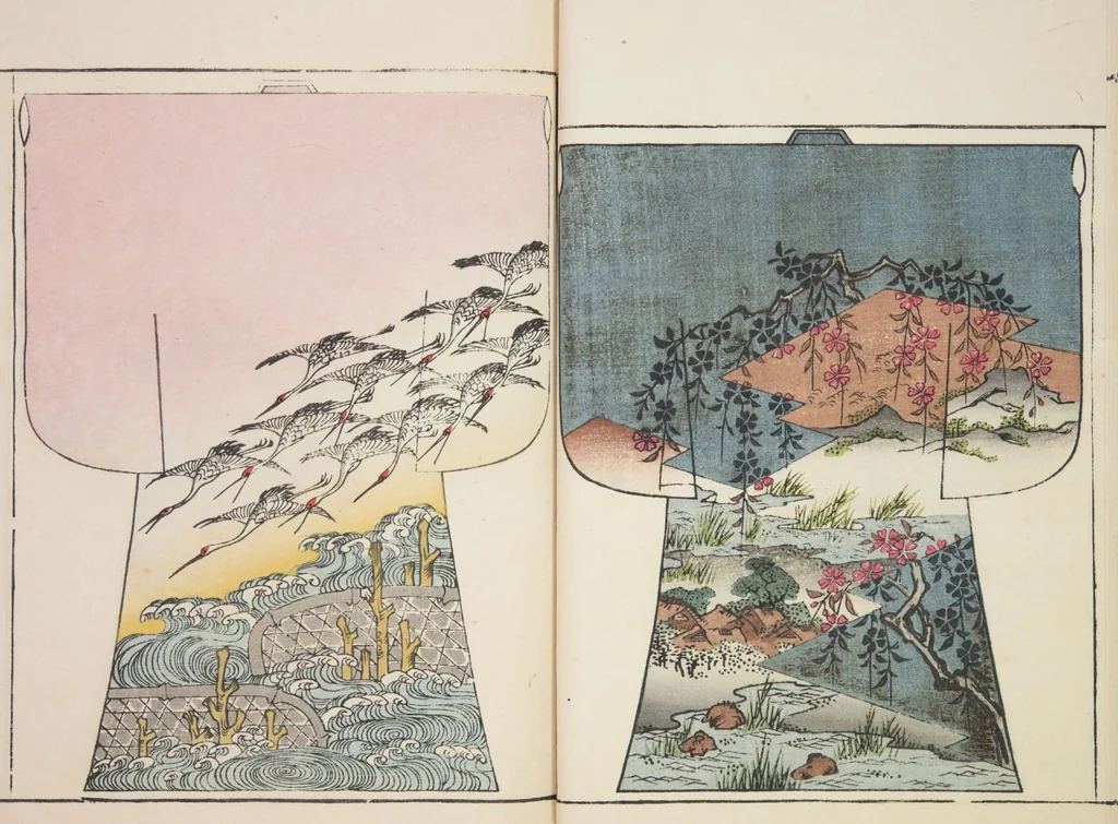 An illustration from Moyō hinagata miyako no nishiki / [henshū Yamanaka Kichirobē] : [volume 1], 1886, leaf 13