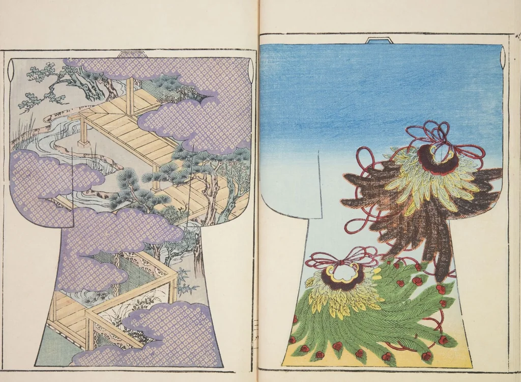 An illustration from Moyō hinagata miyako no nishiki / [henshū Yamanaka Kichirobē] : [volume 1], 1886, leaf 14