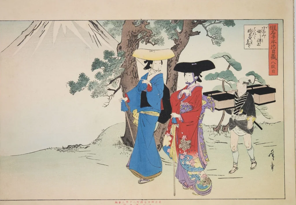 An illustration from Kana-dehon Chūshingura jūnidan zen, leaf 10