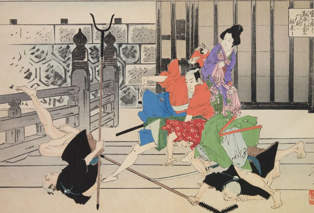 An illustration from Kana-dehon Chūshingura jūnidan zen, leaf 5
