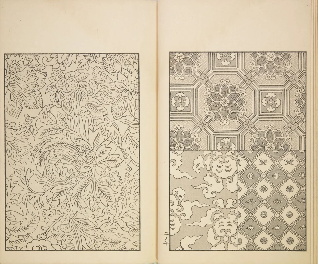 An illustration from Chiyomikusa (Book on Design) : [volume 2], 1899, leaf 12