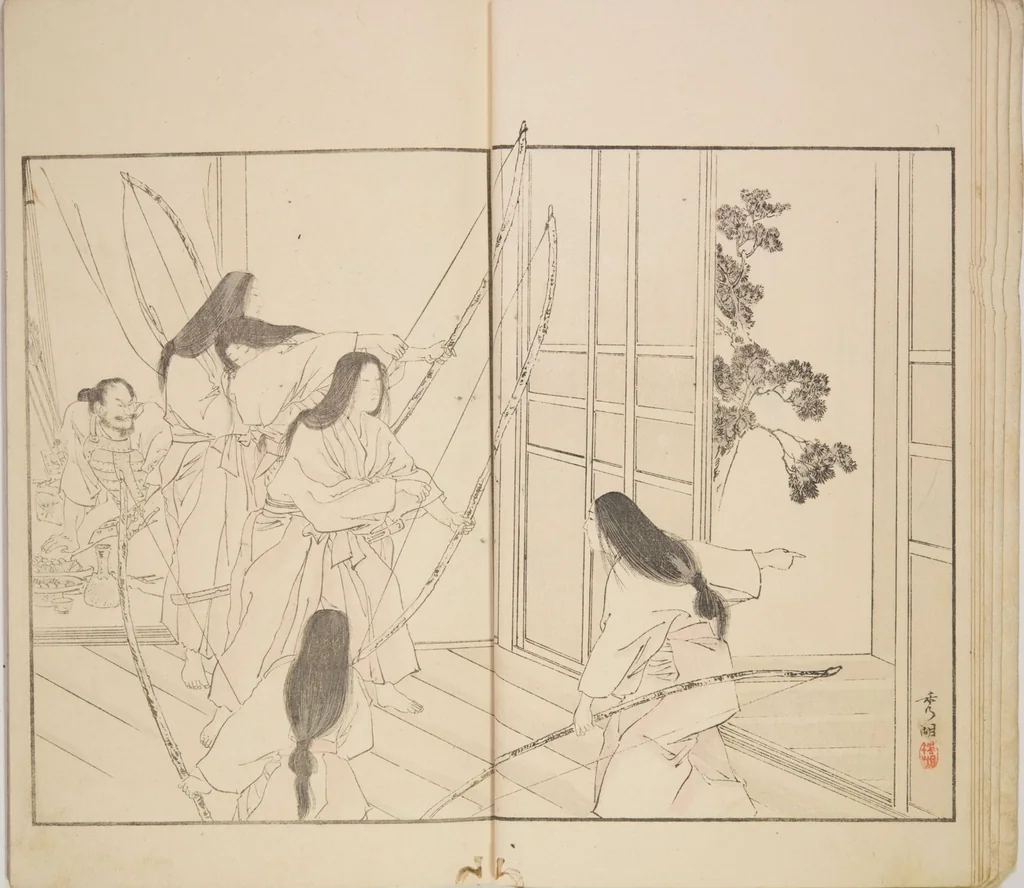 An illustration from Illustrated Journal of Japanese History no. 1-10 (Nihon Rekishi Gaho) : [volume 1], 1892, leaf 8