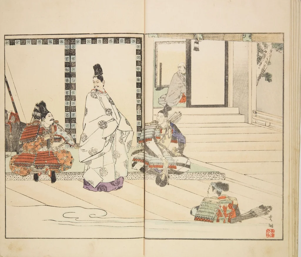 An illustration from Illustrated Journal of Japanese History no. 1-10 (Nihon Rekishi Gaho) : [volume 2], 1892, leaf 8