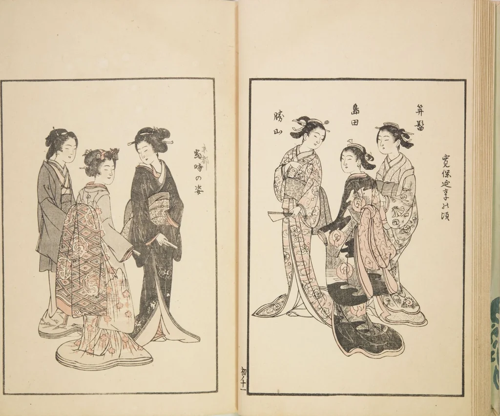 An illustration from Chiyomikusa (Book on Design) : [volume 1], 1899, leaf 14
