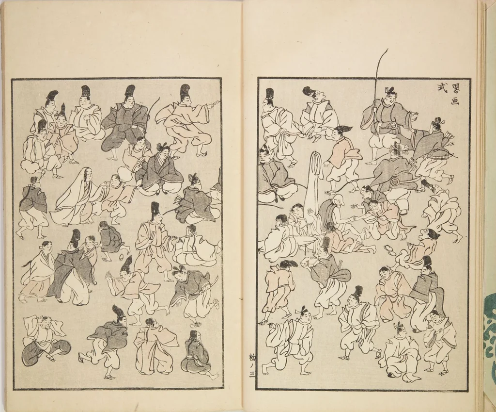 An illustration from Chiyomikusa (Book on Design) : [volume 1], 1899, leaf 6