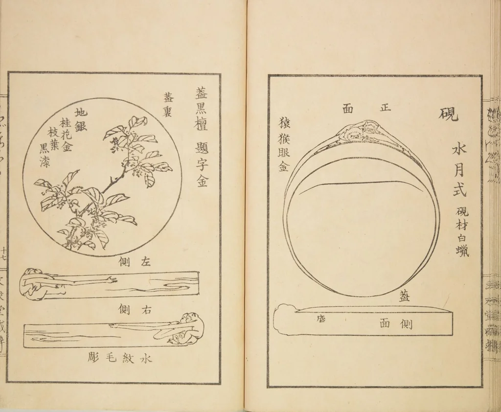 An illustration from New Ideas for Designs (Shin’an ishō chigozakura), 1890, leaf 20