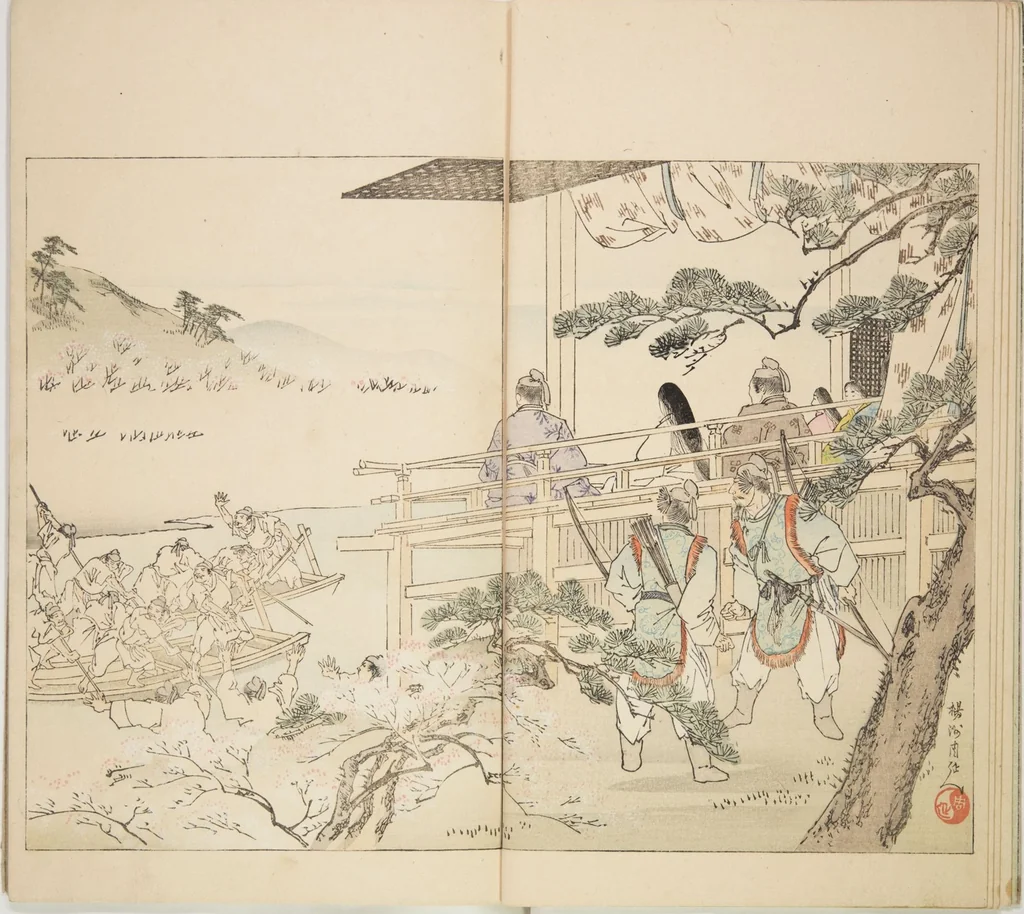 An illustration from Illustrated Journal of Japanese History no. 11-13 (Kokusho Gaho : Nihon Rekishi Gaho) : [volume 13], 1893, leaf 6