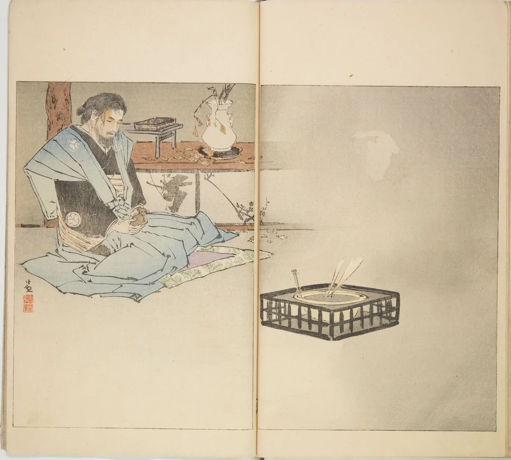 An illustration from Illustrated Journal of Japanese History no. 11-13 (Kokusho Gaho : Nihon Rekishi Gaho) : [volume 13], 1893, leaf 9