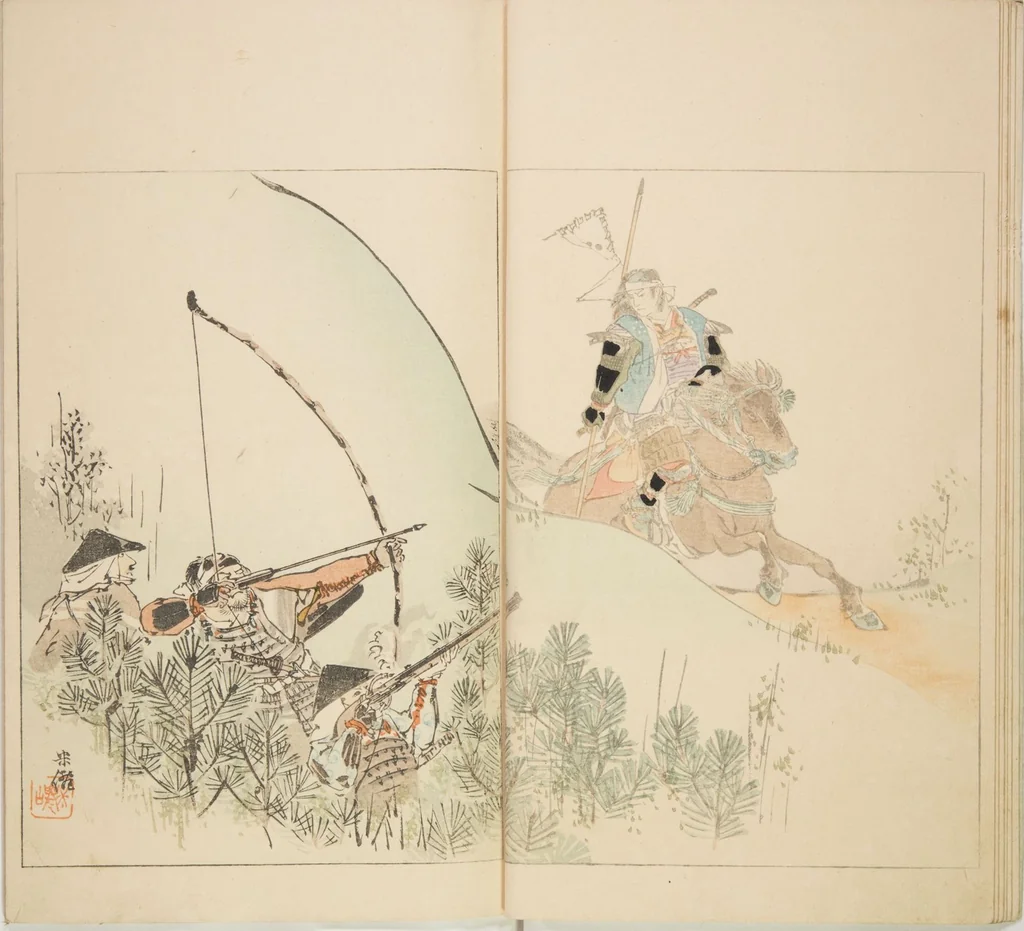 An illustration from Illustrated Journal of Japanese History no. 11-13 (Kokusho Gaho : Nihon Rekishi Gaho) : [volume 11], 1893, leaf 8