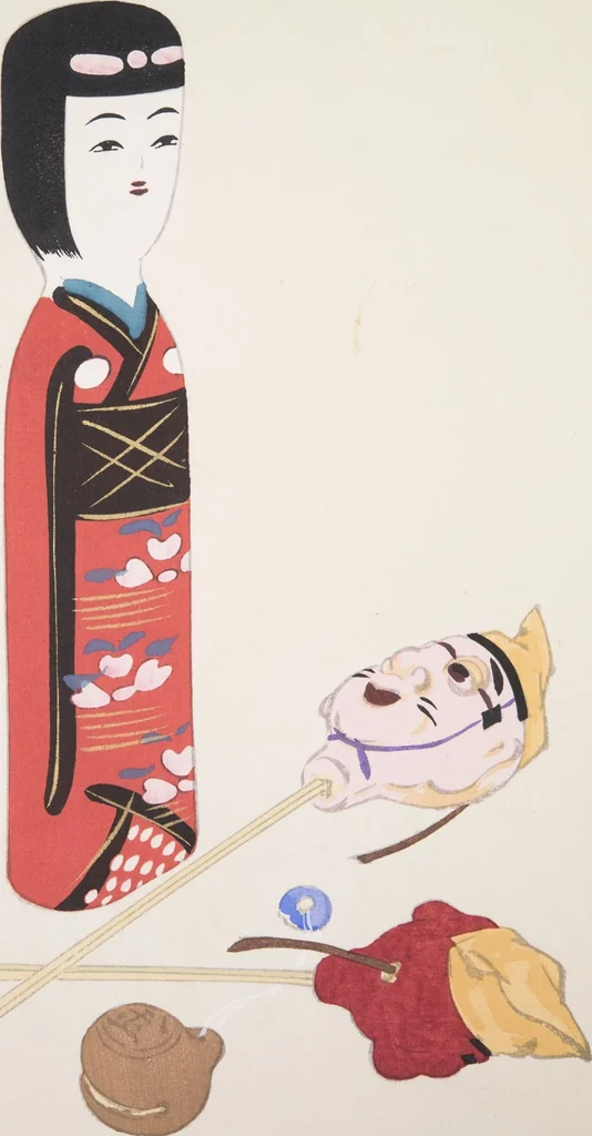 An illustration from Kyosen’s Collected Illustrations of Japanese Toys : [volume 3], 1919, leaf 13
