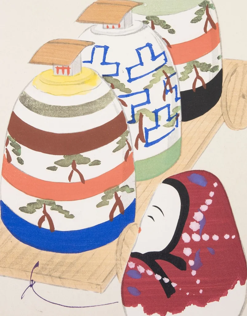 An illustration from Kyosen’s Collected Illustrations of Japanese Toys : [volume 3], 1919, leaf 40