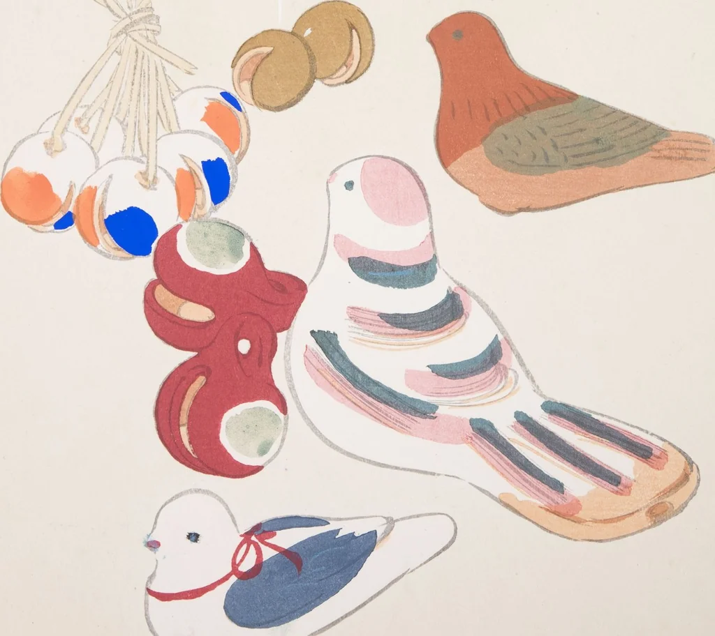 An illustration from Kyosen’s Collected Illustrations of Japanese Toys : [volume 3], 1919, leaf 48