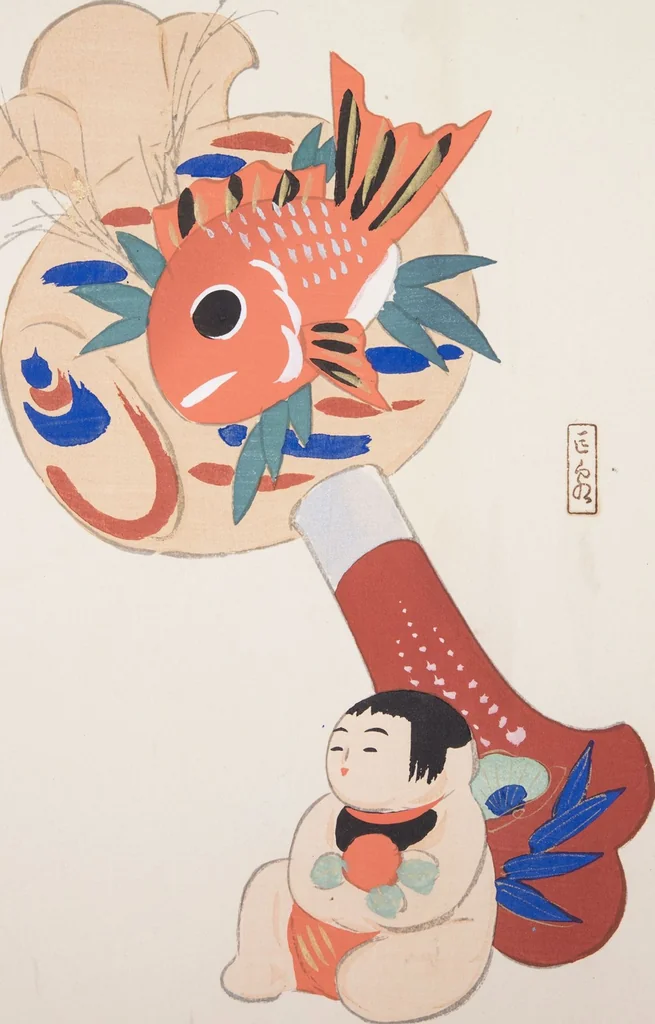 An illustration from Kyosen’s Collected Illustrations of Japanese Toys : [volume 3], 1919, leaf 49