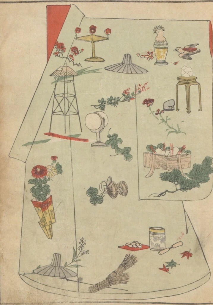 An illustration from Miyako no omokage : bekkō kyōzome / Kamisaka Yoshitaka cho ga, 1890, leaf 17