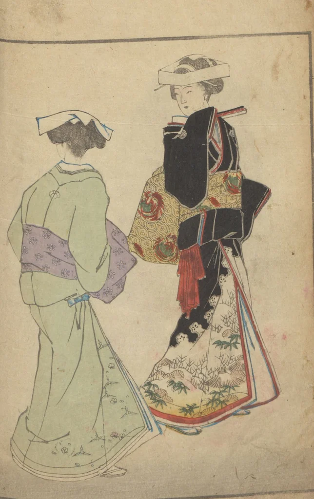 An illustration from Miyako no omokage : bekkō kyōzome / Kamisaka Yoshitaka cho ga, 1890, leaf 4