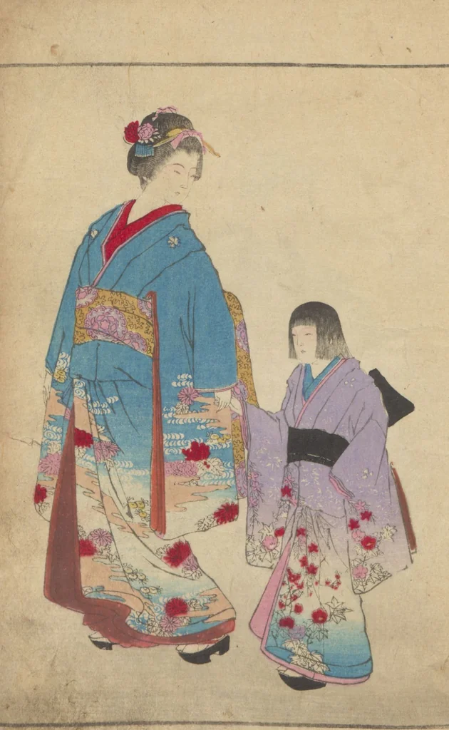 An illustration from Miyako no omokage : bekkō kyōzome / Kamisaka Yoshitaka cho ga, 1890, leaf 5