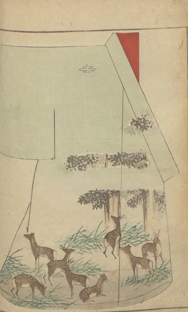An illustration from Miyako no omokage : bekkō kyōzome / Kamisaka Yoshitaka cho ga, 1890, leaf 8