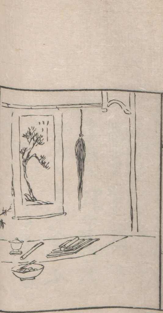 An illustration from Chokunyū juen zuroku / Tanomura Shōsai henshū - Volume 2, 1881, leaf 52