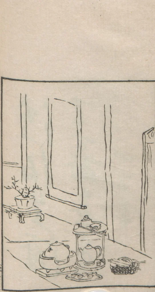 An illustration from Chokunyū juen zuroku / Tanomura Shōsai henshū - Volume 3, 1881, leaf 56