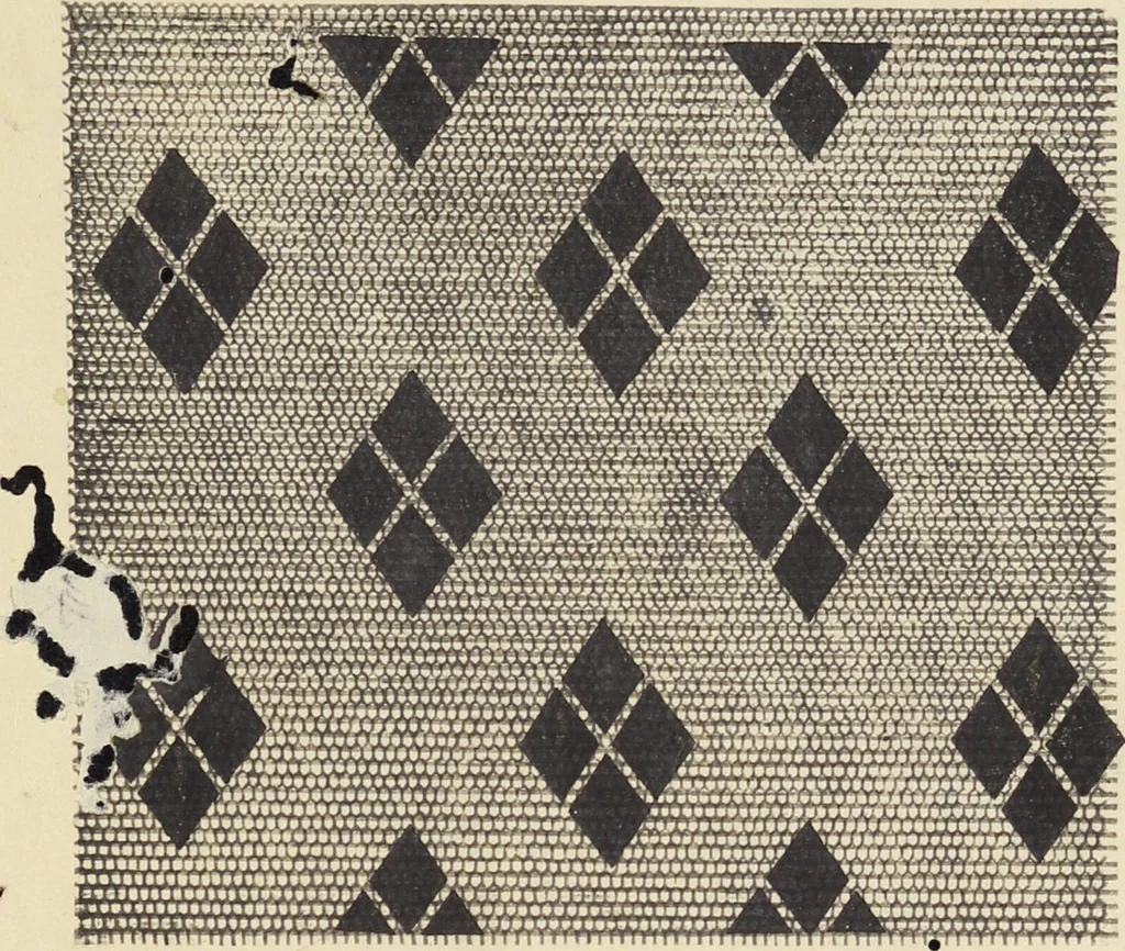 An illustration from Patterns of Brocades Worn at Court (Shōzoku shokumon zue 装束織文図会), 1815, leaf 86