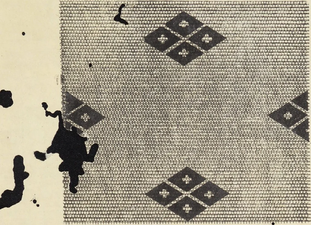 An illustration from Patterns of Brocades Worn at Court (Shōzoku shokumon zue 装束織文図会), 1815, leaf 88