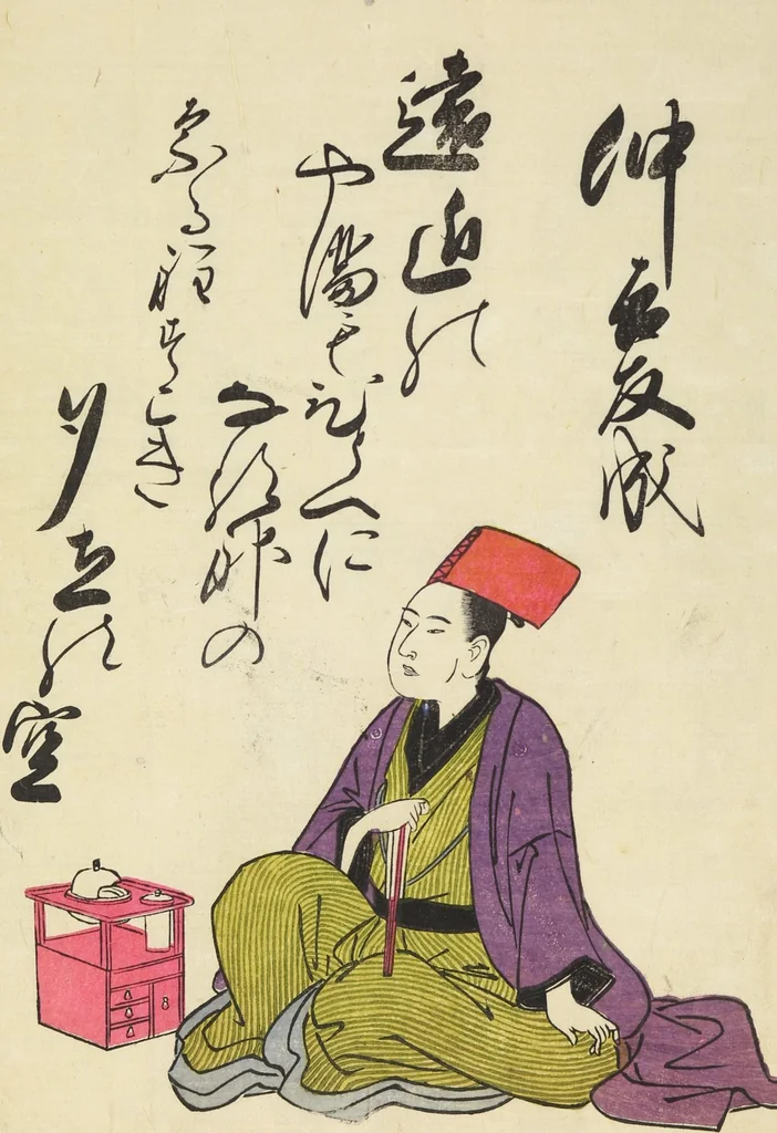 An illustration from A Collection of Witty Poems on Michinoku Paper (Michinoku-gami kyōka awase 陸奥紙狂歌合), 1793, leaf 19