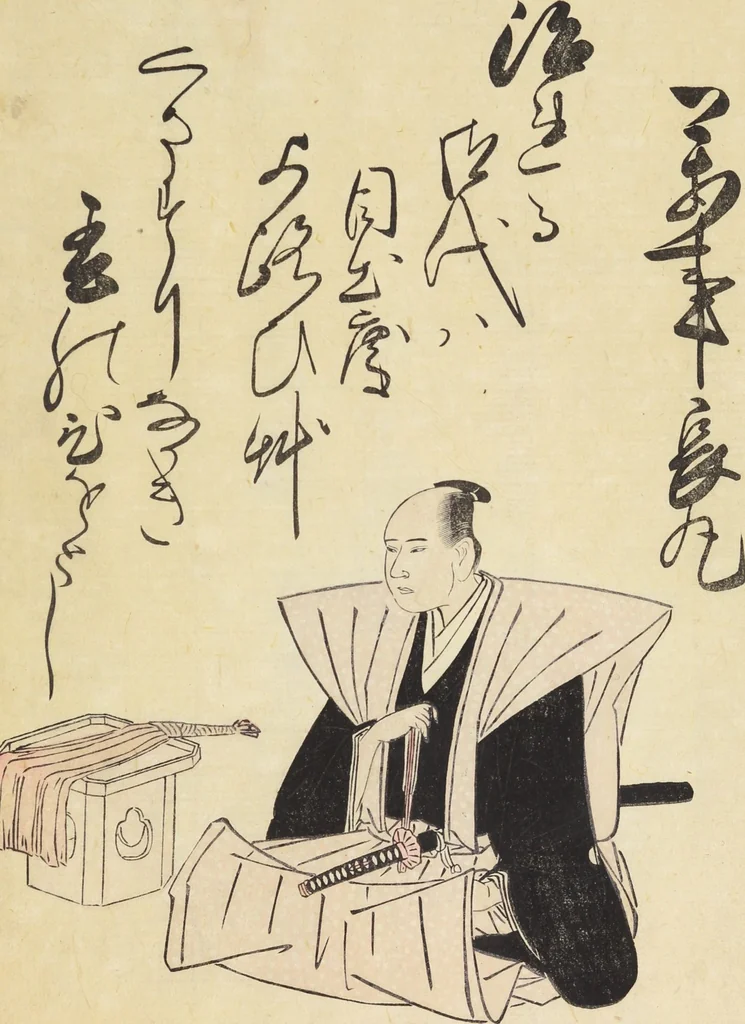 An illustration from A Collection of Witty Poems on Michinoku Paper (Michinoku-gami kyōka awase 陸奥紙狂歌合), 1793, leaf 8