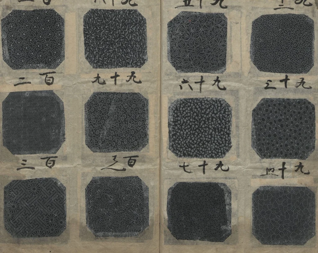 An illustration from Book of Designs: Katazome mihonchō, 1680, leaf 11