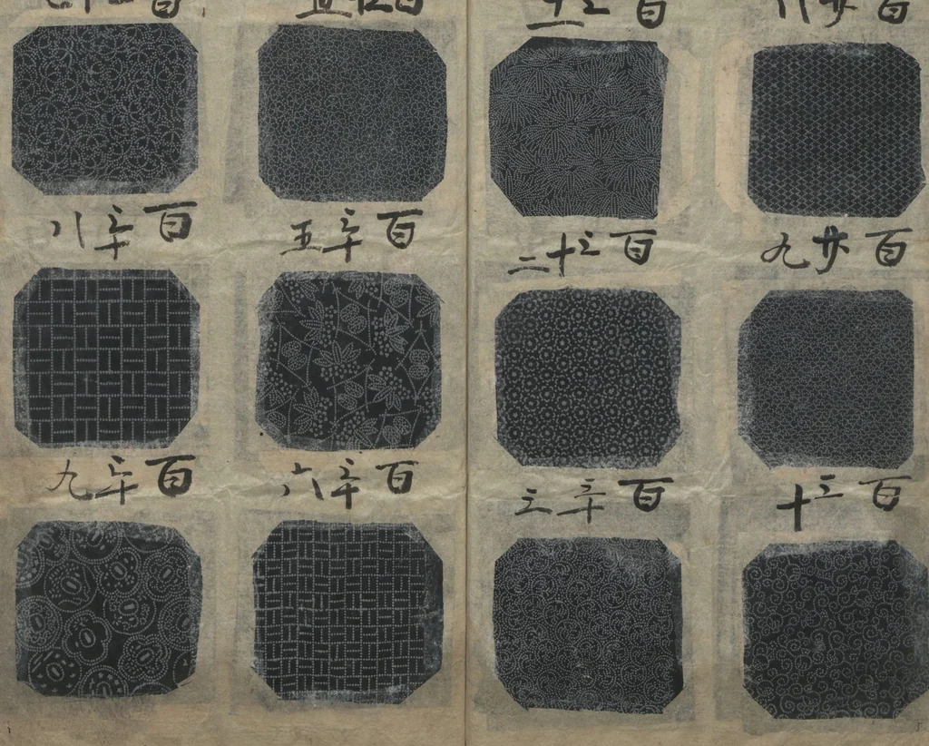 An illustration from Book of Designs: Katazome mihonchō, 1680, leaf 14