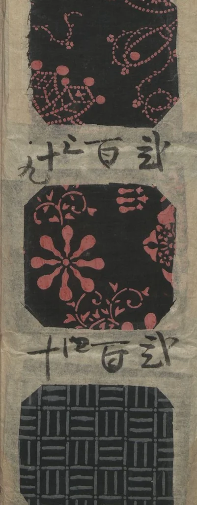 An illustration from Book of Designs: Katazome mihonchō, 1680, leaf 23
