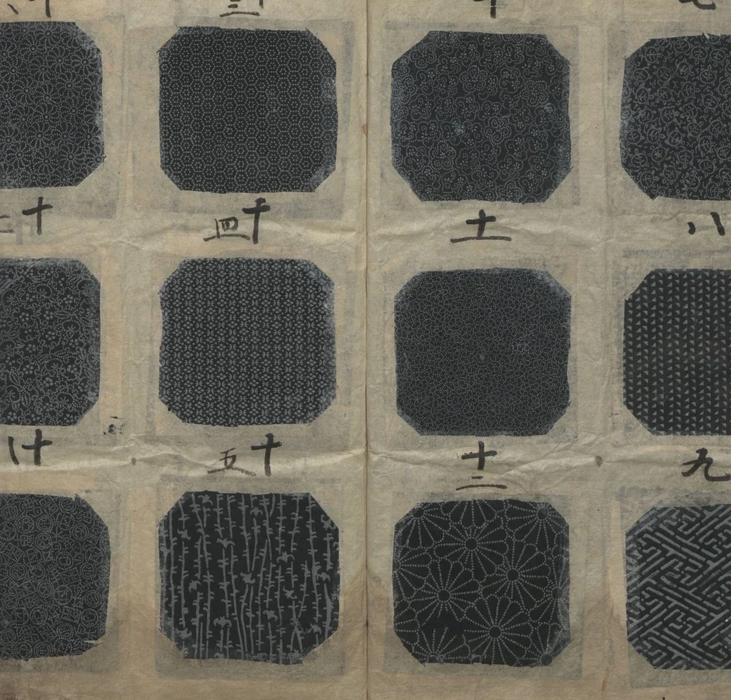 An illustration from Book of Designs: Katazome mihonchō, 1680, leaf 3
