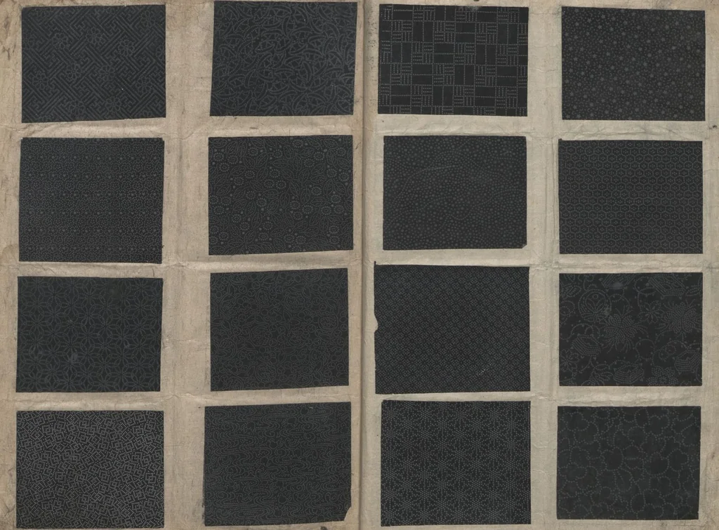 An illustration from Book of Designs (Kame jirushi Shin Komon hon chō 亀印 新小紋本帳 ), 1680, leaf 10