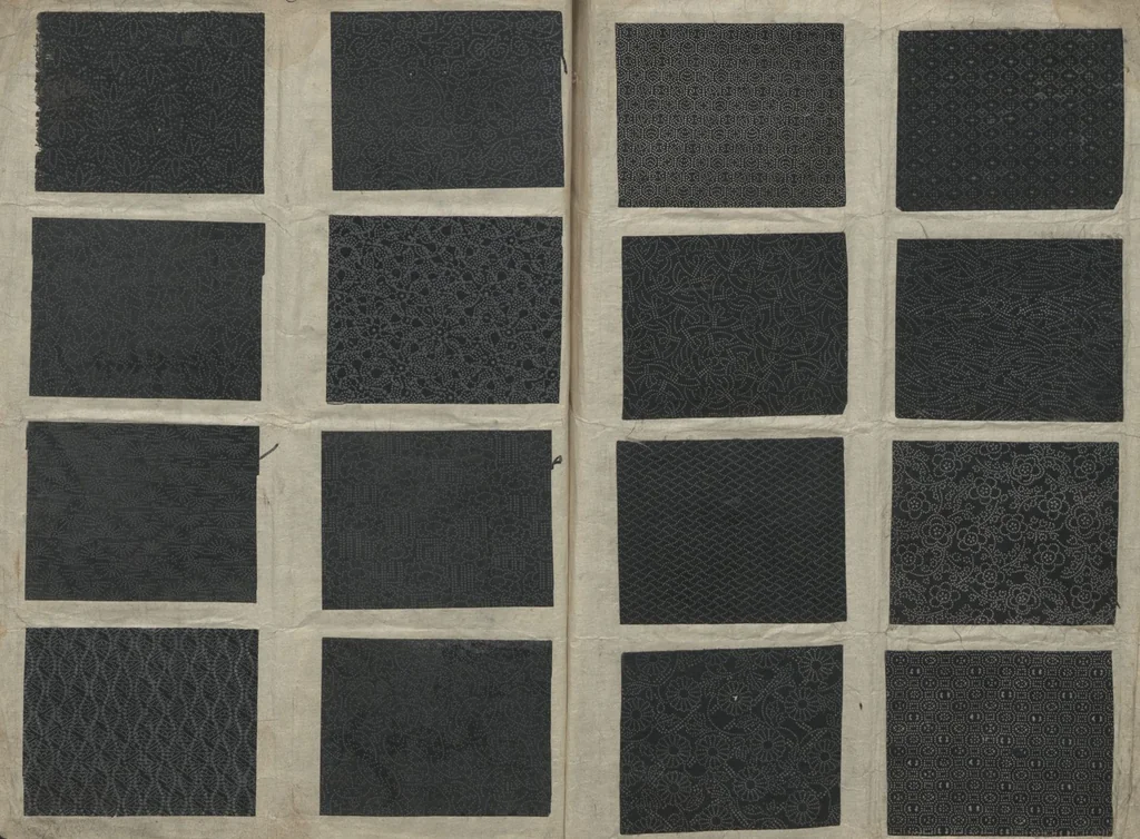 An illustration from Book of Designs (Kame jirushi Shin Komon hon chō 亀印 新小紋本帳 ), 1680, leaf 23