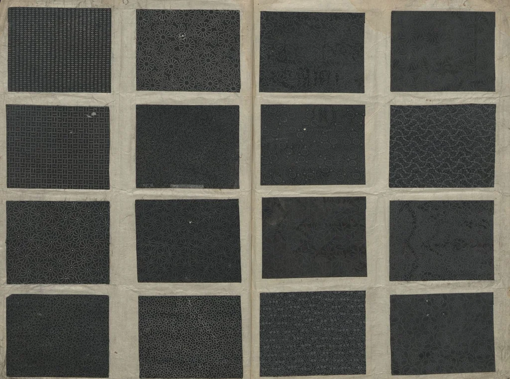 An illustration from Book of Designs (Kame jirushi Shin Komon hon chō 亀印 新小紋本帳 ), 1680, leaf 25