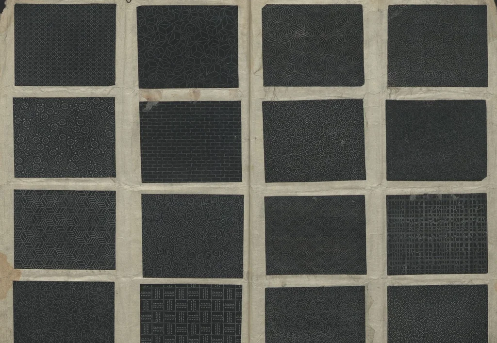 An illustration from Book of Designs (Kame jirushi Shin Komon hon chō 亀印 新小紋本帳 ), 1680, leaf 27