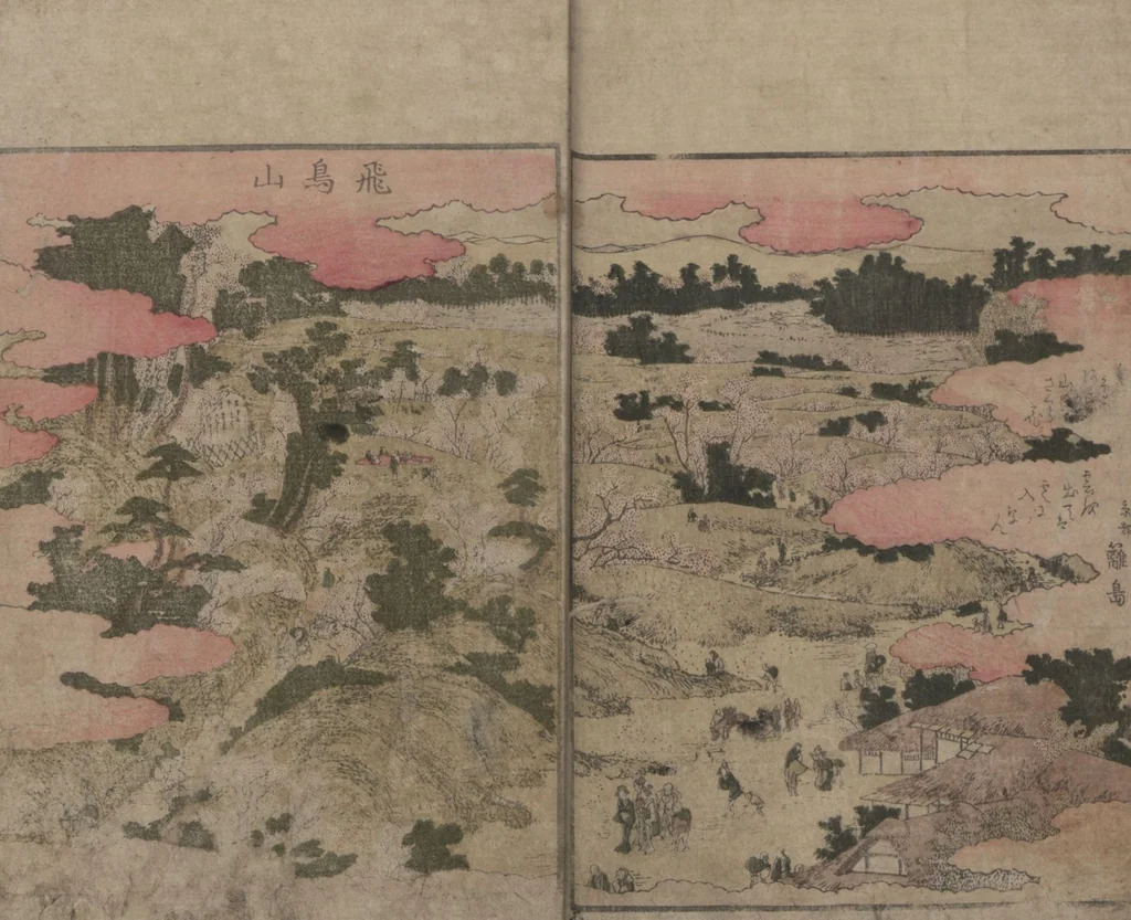An illustration from Illustrated Book of Outings in Edo (Ehon Azuma asobi) : [volume 1], 1802, leaf 6