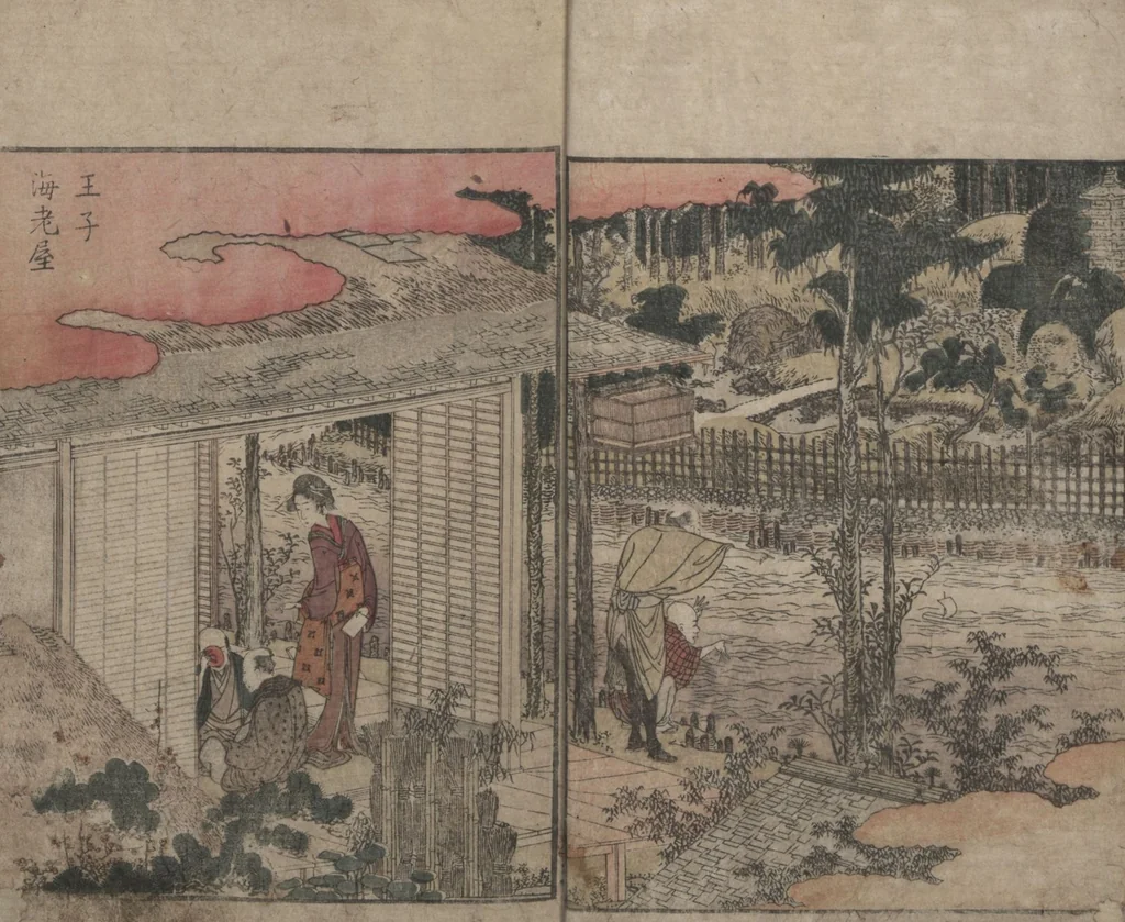 An illustration from Illustrated Book of Outings in Edo (Ehon Azuma asobi) : [volume 2], 1802, leaf 4