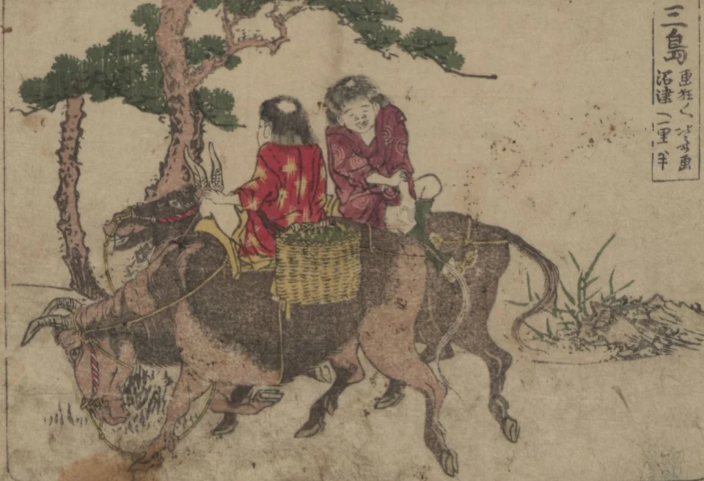 An illustration from Fifty-three Stations on the Tōkaidō Road, Fuchū (Tōkaidō gojūsan-tsugi 東海道五十三次), 1845, leaf 15